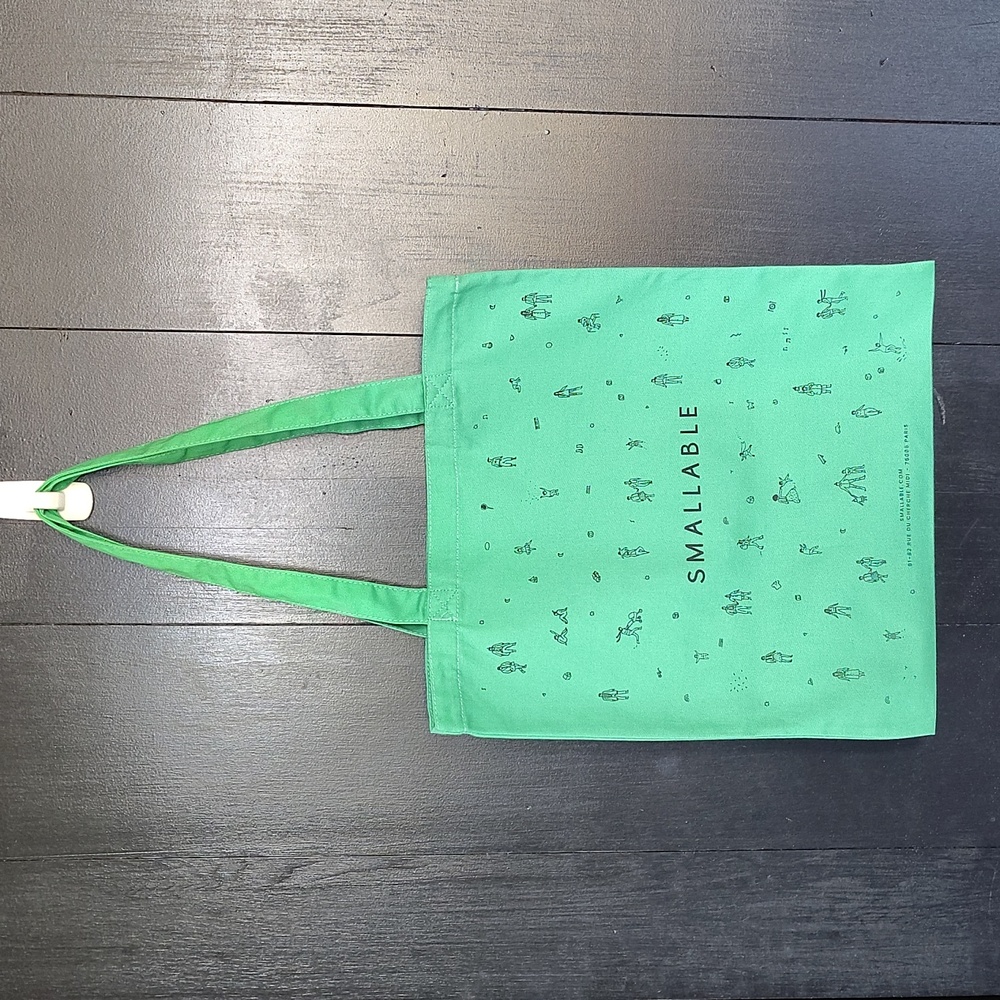 💚 Smallable of France Green Tote Bag, Book Tote